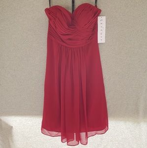 Bill Levkoff style #323 size 6 cranberry dress